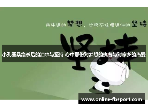 小孔塞桑绝杀后的泪水与坚持 心中那份对梦想的执着与对家乡的热爱